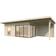 Palmako 9.2m 4m Contemporary Log Cabin Gazebo (Building Area )