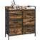 Homcom Bedroom Rustic Brown Chest of Drawer 79x85cm