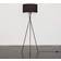 MiniSun Modern Gloss Black Floor Lamp 148cm