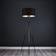 MiniSun Modern Gloss Black Floor Lamp 148cm