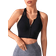 Shein Seamless Zip Up Racerback Sports Bra