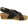 Down To Earth Mid Wedge X Strap - Black