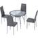 Homcom Round Grey Dining Set 90cm 5pcs