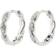 Pilgrim Ezo Twisted Hoops - Silver/Transparent