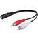 Goobay 3.5mm - 2RCA F-M 1.4m