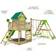 Fatmoose Wooden Climbing Frame JazzyJungle Jam XXL with SurfSwing Swing Set & Slide