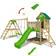 Fatmoose Wooden Climbing Frame JazzyJungle Jam XXL with SurfSwing Swing Set & Slide