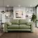 Dunelm Magnus Vintage Chenille Soft Green Sofa 198cm 3 Seater
