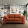 Dunelm Magnus Vintage Orange Umber Sofa 198cm 3 Seater