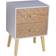 Homcom Nordic style Natural /White Bedside Table 30x40cm