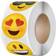 Northix JTI Smileys Aufkleber 500 Stück Rolle