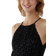 Blue Vanilla Pleated Halter Midi Dress - Black