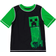 Minecraft Kid's Zombie Creeper Alex Steve Rash Guard & Swim Trunks Outfit Set - Creeper