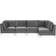 Beliani Left Hand Modular L-Shaped Grey Sofa 300cm 5 Seater