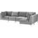 Beliani Left Hand Modular L-Shaped Grey Sofa 300cm 5 Seater