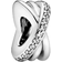 Pandora Sparkling & Polished Lines Spacer Charm - Silver/Transparent