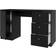 Madesa Modern Black Writing Desk 17.7x53.5"