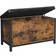 Vasagle Artificial Leather Rustic Brown Opbevaringsbænk 80x50cm