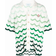 Casablanca Gradient Wave Crochet Texture Shirt - White/Green