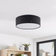 Lindby Ellamina Black Ceiling Flush Light 40cm