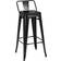 Costway Industrial Black Bar Stool 37" 4