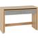 SECONIQUE Seville Grey High Gloss/Light Oak Effect Veneer Writing Desk 86x120cm