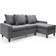 Abakus Direct Napoli Reversible Corner Dark Grey Sofa 200cm 3 Seater