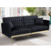Everly Quinn Somiya Black Sofa 68.5" 2 Seater