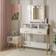 WOLTU MB6076ws White Sminkbord 40x90cm