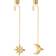 Georg Jensen Star and Moon Gold Fyrfadsstage 16.7cm 2stk