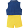 Shein Young Girl Cami Romper & Flap Pocket Button Front Shirt