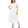 Unique Vintage Eyelet Midi Dress - White