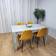 Kosy Koala Dining Room Sets Grey/Mustard Dining Set 77x117cm 5pcs