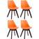 CLP Borneo Set of 4 Orange Walnut Silla de Cocina 84cm 4pcs