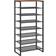 Hoobro 8-Tier Rustic Brown/Black Schuhregal 60x126cm