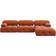 Bed Bath & Beyond Velvet Reversible Modular Orange Sofa 104" 4 Seater