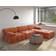 Bed Bath & Beyond Velvet Reversible Modular Orange Sofa 104" 4 Seater
