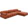 Bed Bath & Beyond Velvet Reversible Modular Orange Sofa 104" 4 Seater