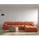 Bed Bath & Beyond Velvet Reversible Modular Orange Sofa 104" 4 Seater