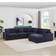 Latitude Run Couch with Ottoman W110256887 Blue Sofa 124.4" 6 Seater