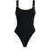 Hunza G Domino Seersucker Swimsuit Black