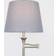 ValueLights Adjustable Swing Arm Silver Floor Lamp 148cm