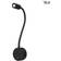 SLV Dio Flex Plate Inside Black Wall light ∅ 9cm