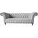 JVMoebel Chesterfield Textil Couch Grey Sofa 230cm 3 Seater