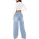 Shein SXY Drawstring Waist Cut Out Ripped Wide Leg Jeans