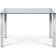 Dunelm Enzo Polished Chrome/Silver Dining Table 80x120cm