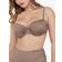 Wolf & Whistle Jade Fuller Bust Ruched Balconette Bikini Top, Taupe