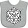 Inktastic 20 Sided White Dice Baby Bib