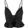 Urban Classics Waffle Pique Ruffle Top Top black