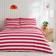 Elements Bold Stripe Magenta Duvet Cover White, Purple (200x200cm)